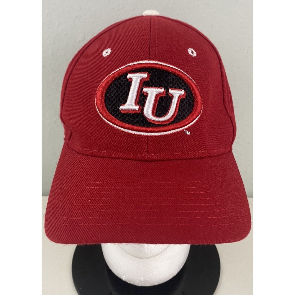 Zephyr Indiana University IU Hoosiers Fitted Hat Red Size 7 1/4 NCAA Cap